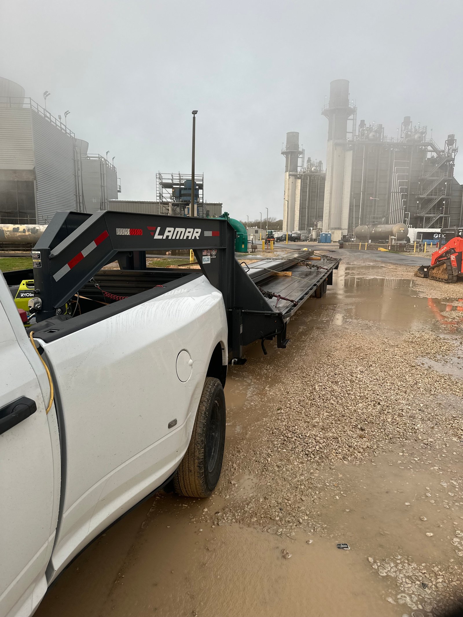 Hauling construction materials